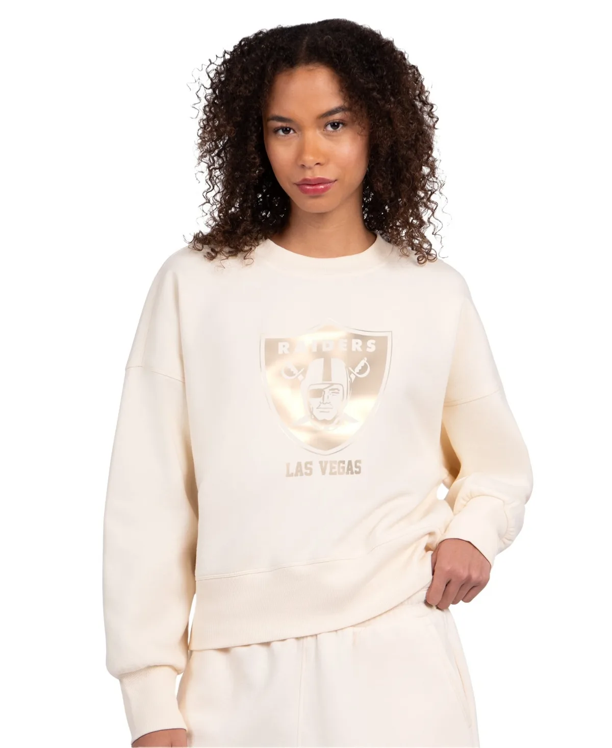 Las Vegas Raiders Travel Pastels Boxy Fleece Sweatshirt by Starter