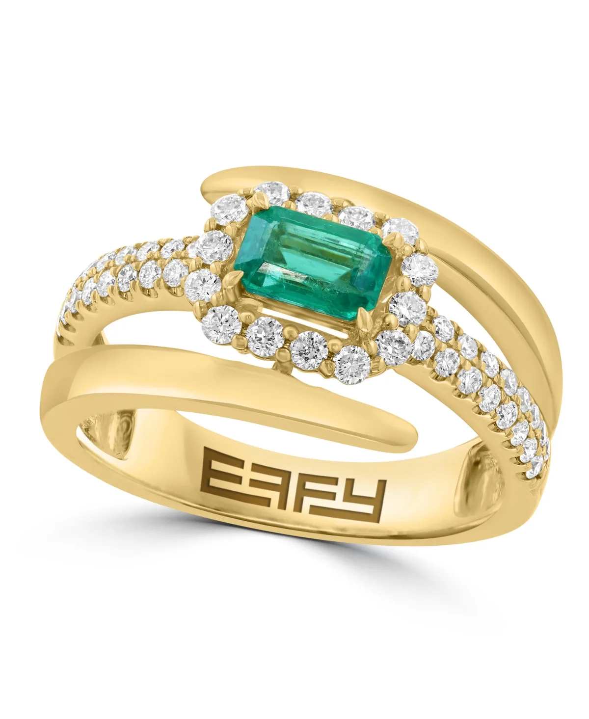 Emerald-Cut Diamond Cocktail Ring (1 1/8 ct. t.w.) in 14k Yellow Gold by Effy Collection