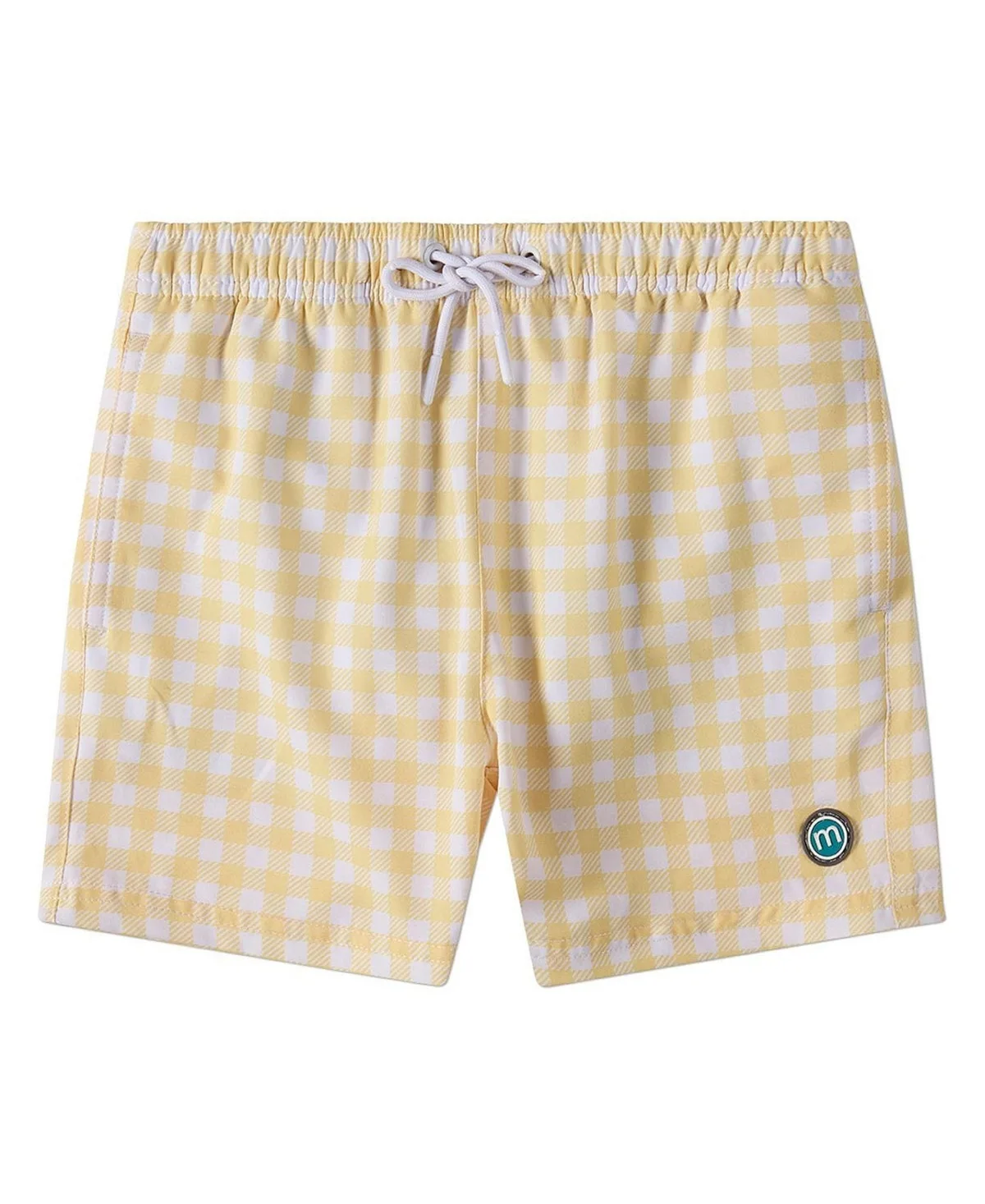 Swimmers Club Gingham Swim Trunks with Pockets by Memoi