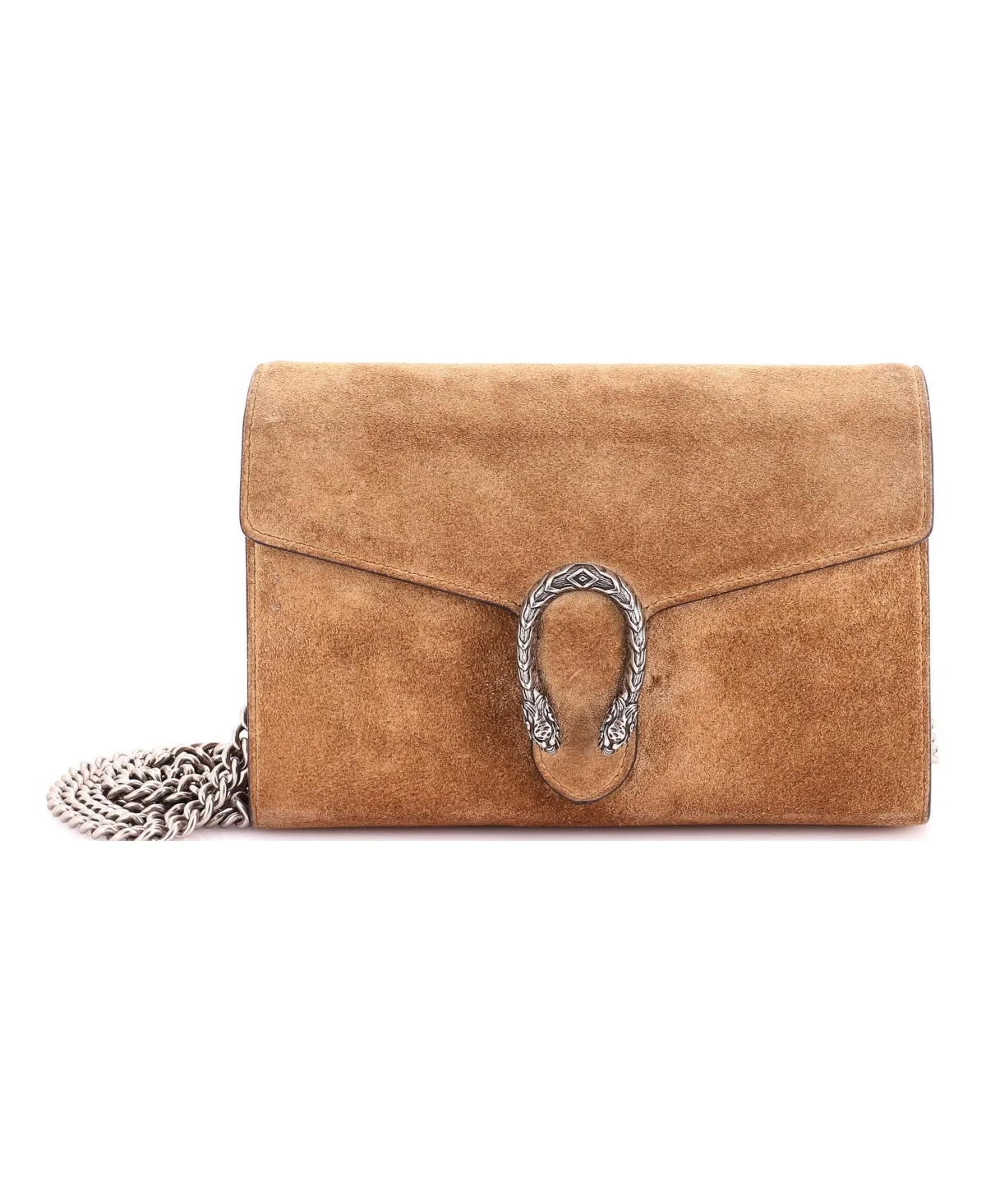 Pre-Owned Gucci Small Dionysus Chain Wallet Suede by Gucci