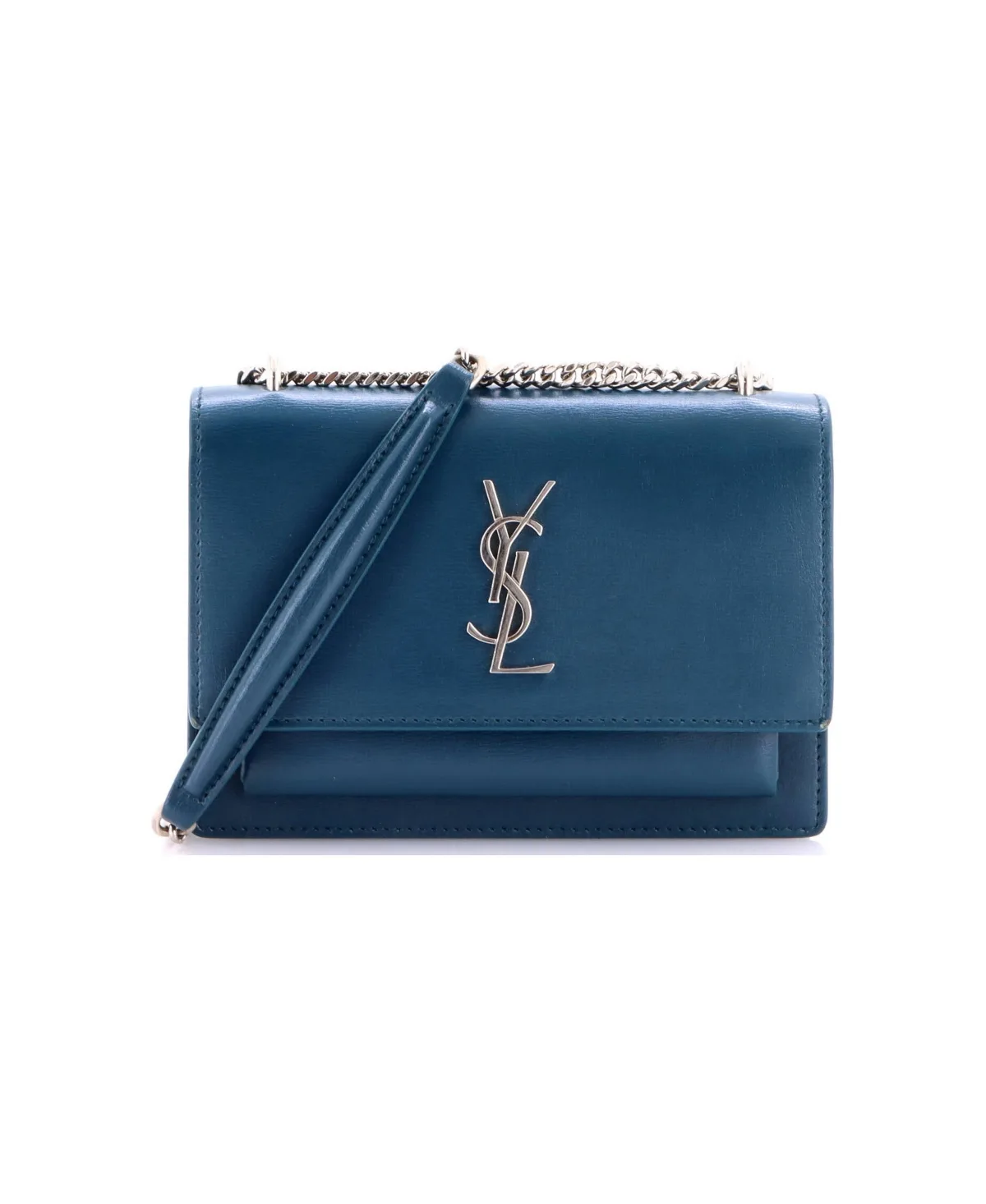 Pre-Owned Saint Laurent Sunset Chain Wallet Leather by Saint Laurent