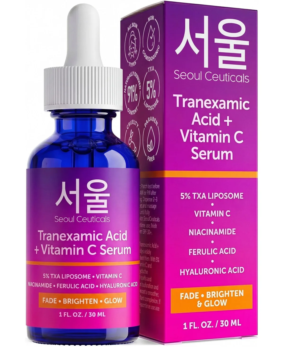 Korean Tranexamic Acid Vitamin C Serum Txa Dark Spot Remover by Seoul Ceuticals
