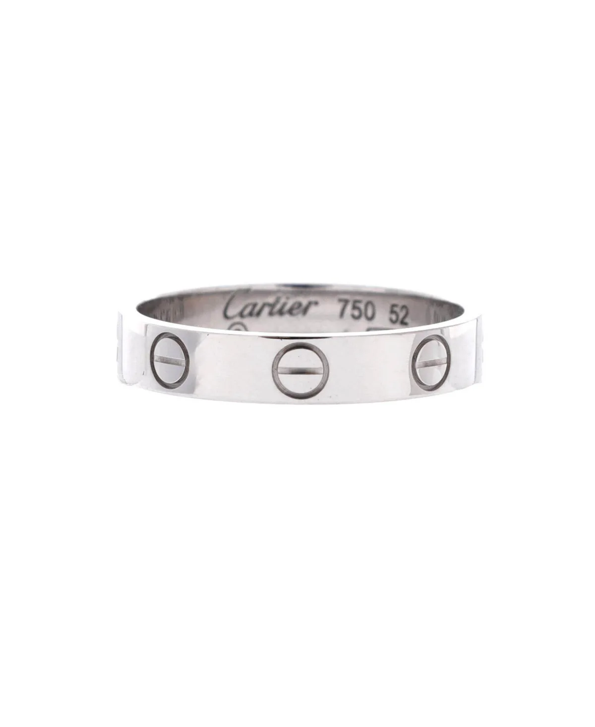 Pre-Owned Cartier Love Wedding Band Ring - 18k White Gold by Cartier's