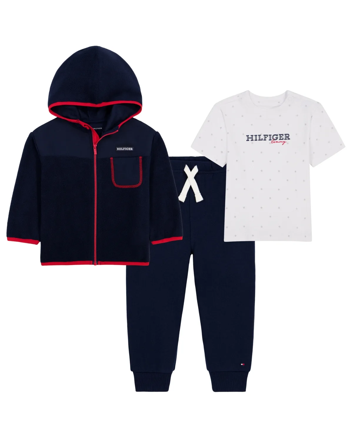 Hooded Full-Zip Jacket, T-Shirt and Jogger Pants, 3-Piece Set by Tommy Hilfiger