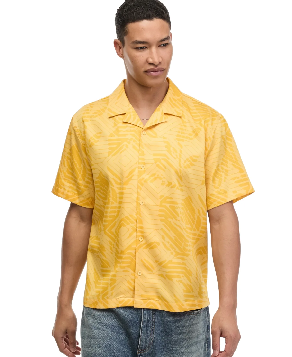 Camp Collar Short-Sleeve Classic-Fit Shirt by Mode of One