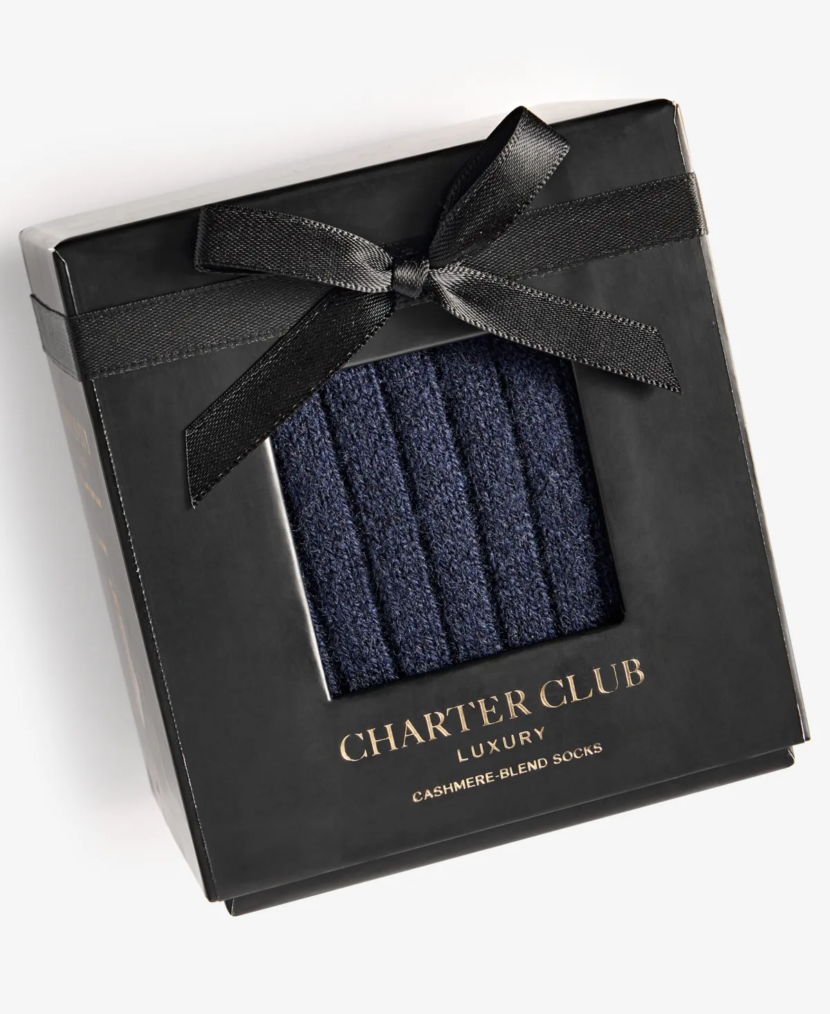 Boxed Cashmere-Blend Ribbed Crew Socks
