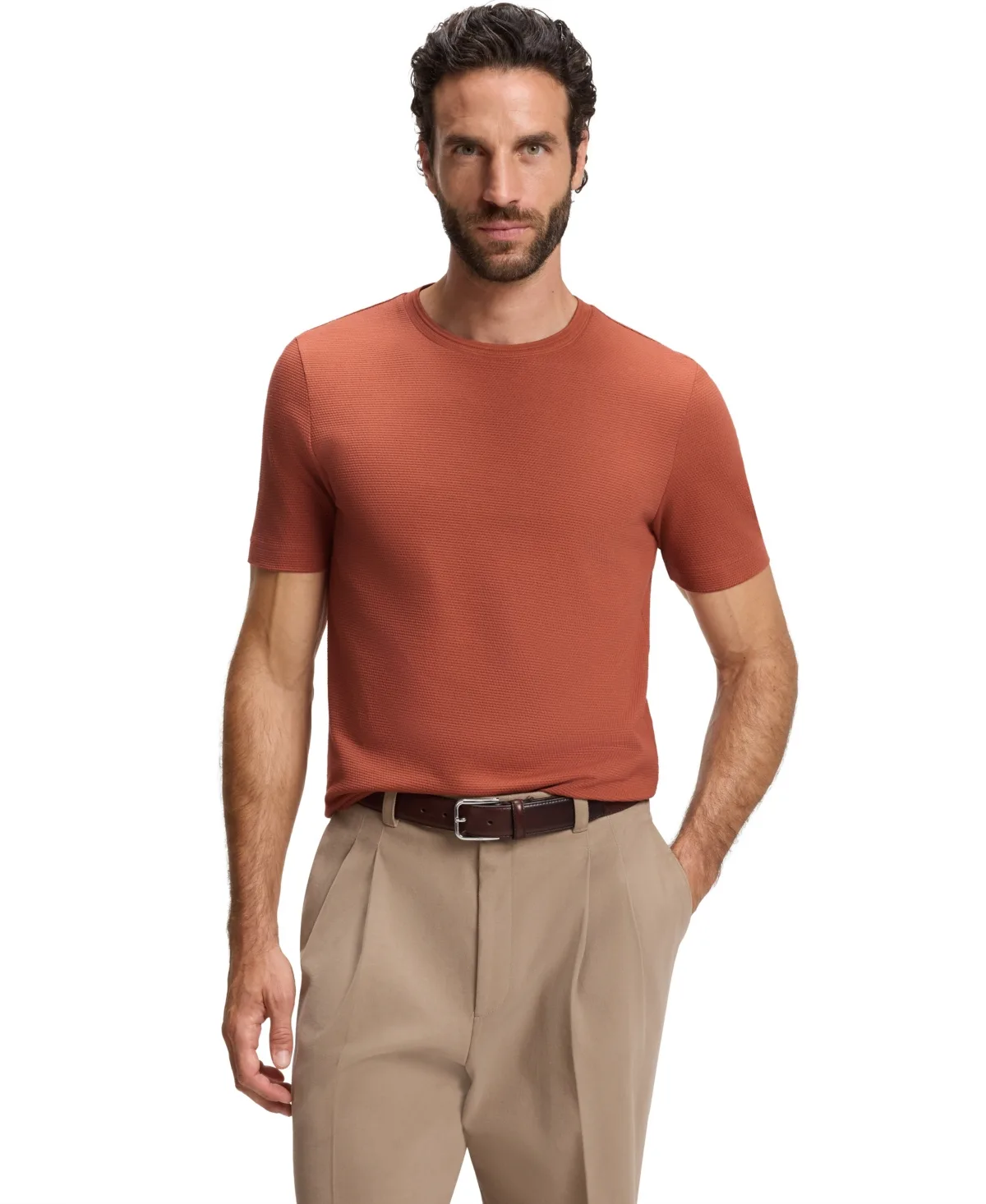 Boss by Hugo Boss Tiburt 240 Bubble-Jacquard Crewneck T-Shirt by Hugo Boss