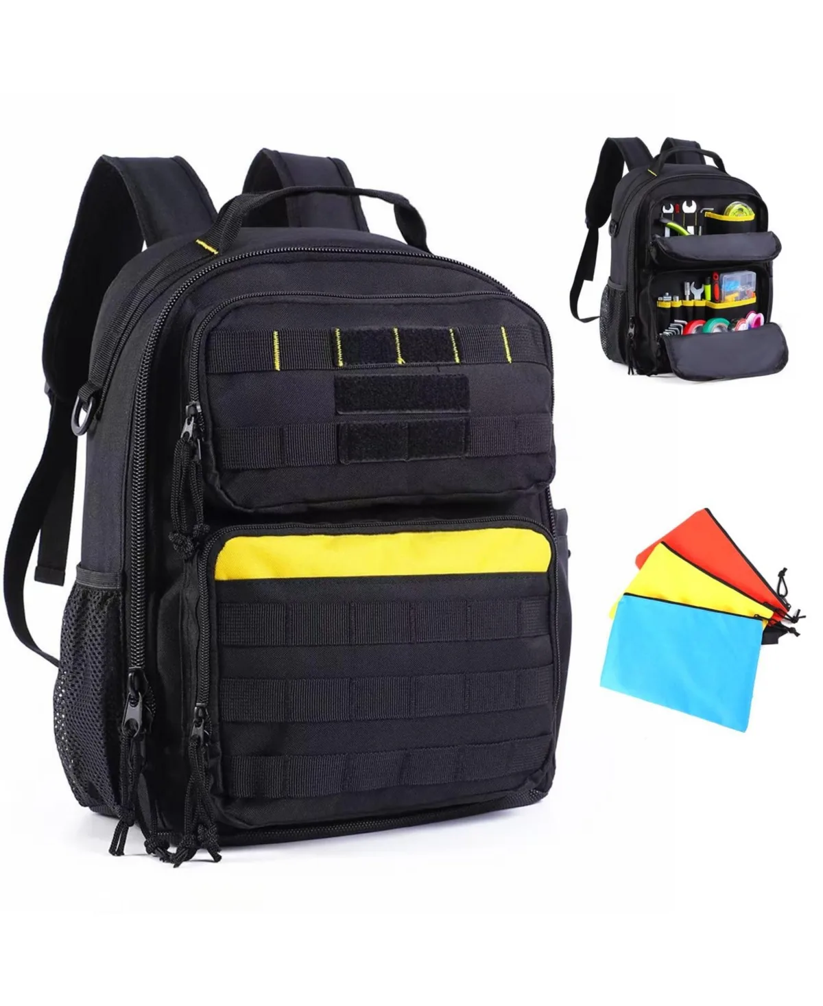 Heavy Duty Tool Bag with 3 Pouches for Electrician Plumber Hvac Cable Repairman by Xdovet