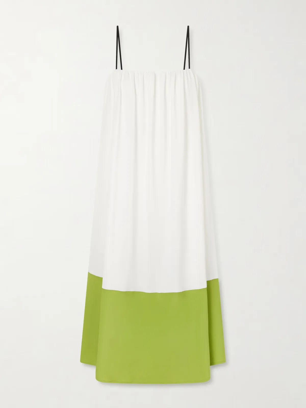 - Saria Two-tone Crepe-jersey Midi Dress -