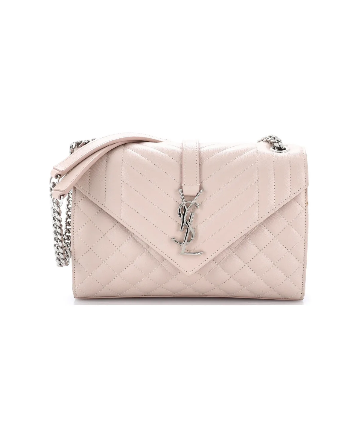Pre-Owned Saint Laurent Medium Classic Monogram Envelope Satchel Mixed Matelasse Leather by Saint Laurent
