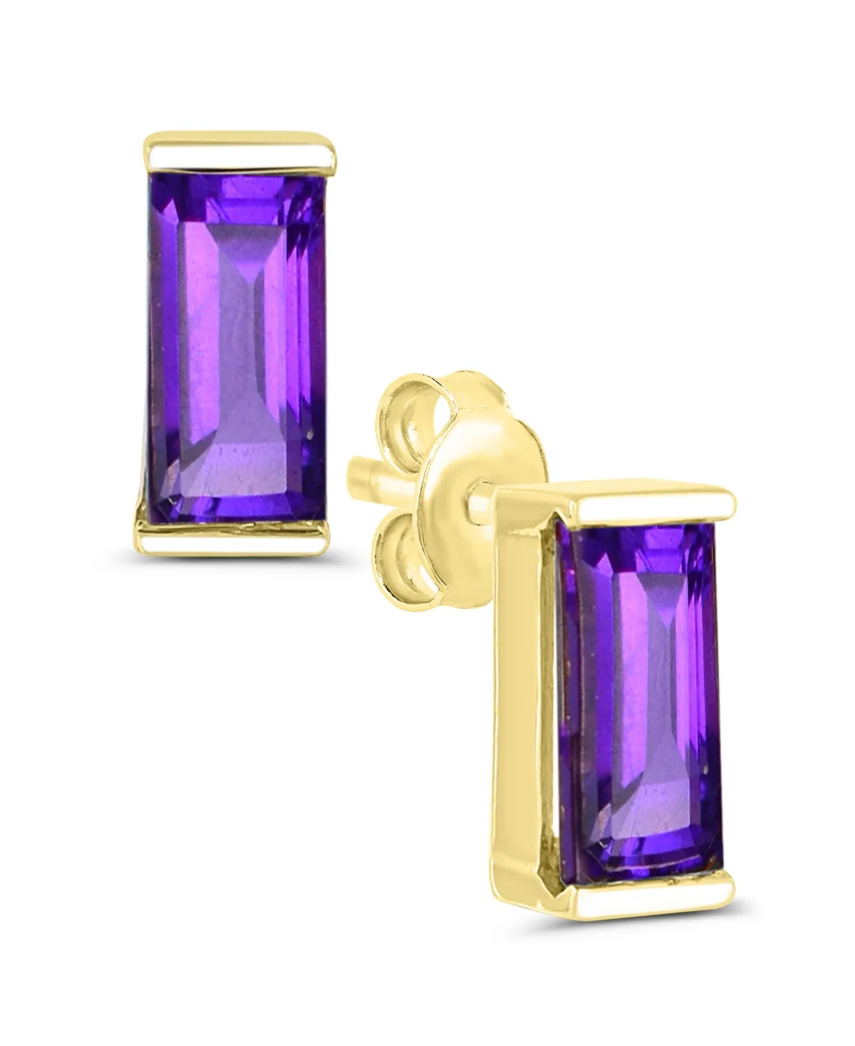 Amethyst Stud Earrings (3/4 ct. t.w.) in 14k Gold-Plated Sterling Silver