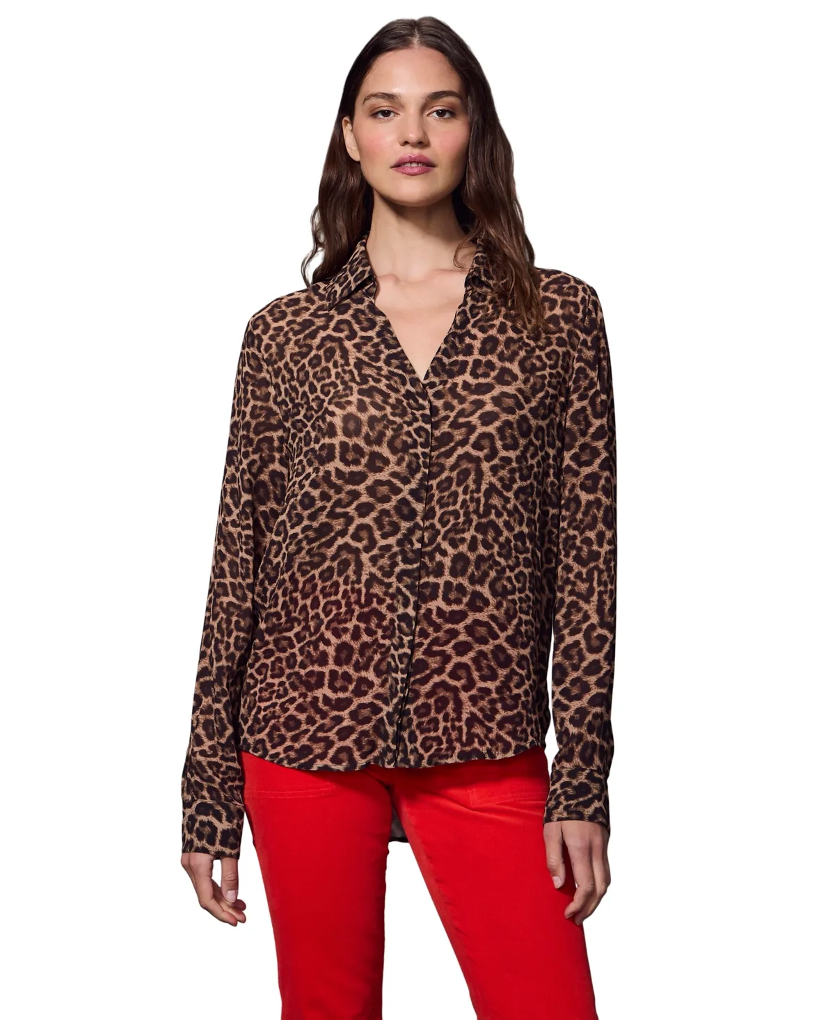 Front Row Long-Sleeve Removable Scarf Blouse by Sanctuary