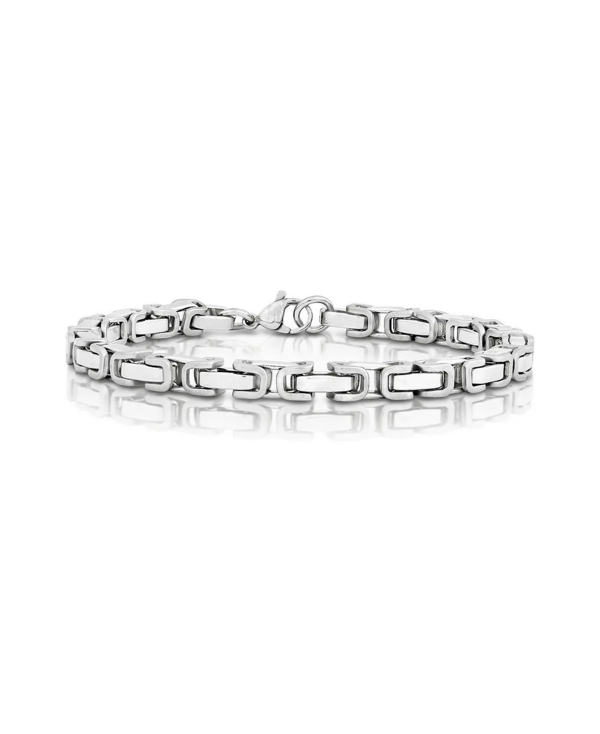 Byzantine Link Stainless Steel Bracelet by Metallo