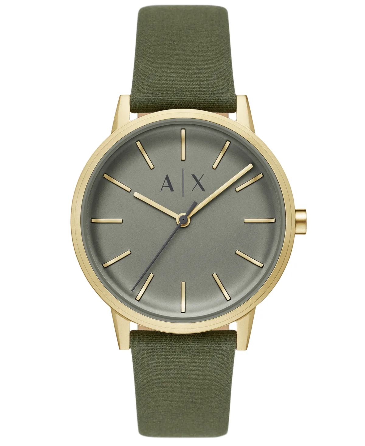 Armani Exchange Three-Hand Leather Watch, 42mm by Armani