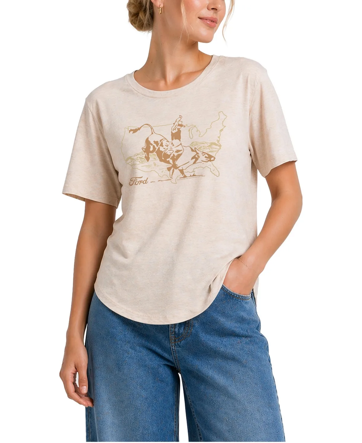 Ford Western Bull Rider Relaxed Fit T-Shirt by Ford