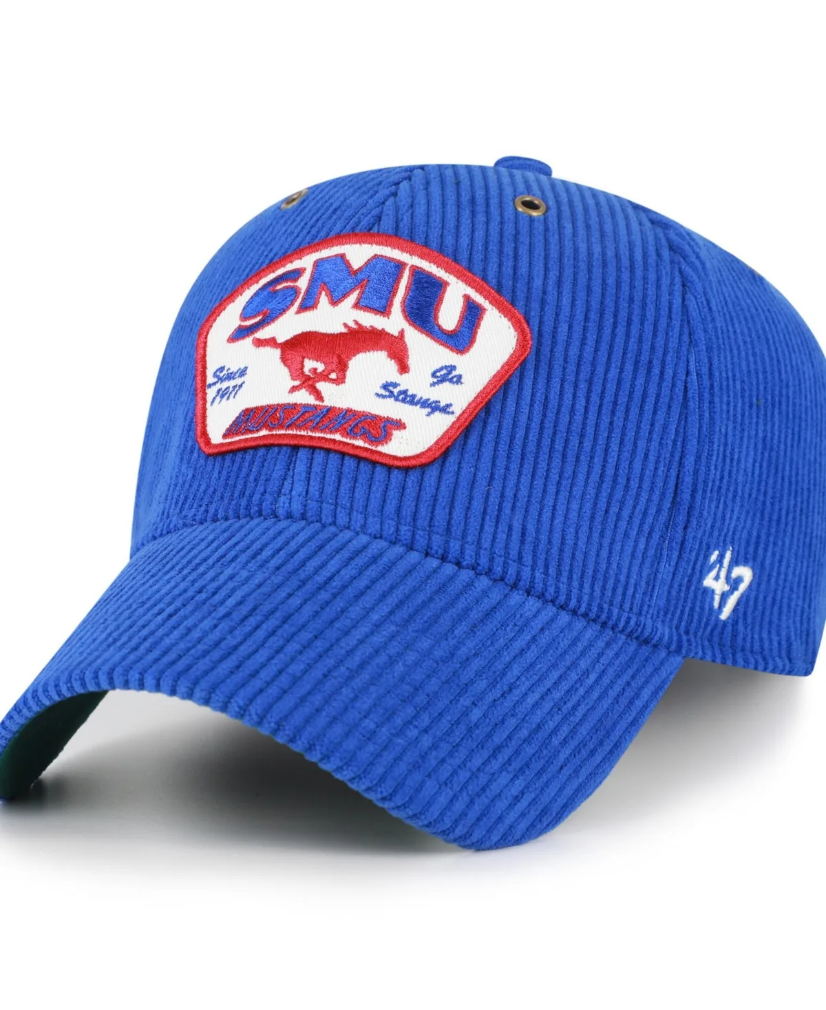 Smu Mustangs Accordia Corduroy Mvp Adjustable Hat by 47 Brand