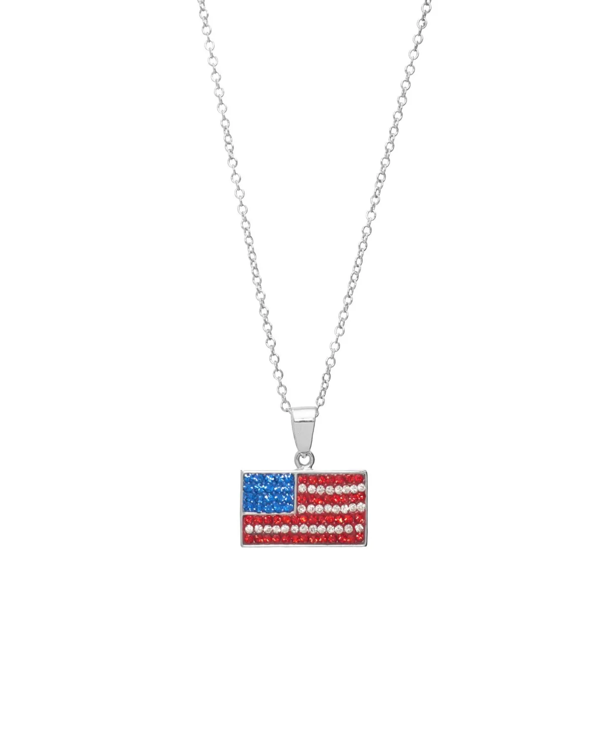 Silver-Tone Crystal Multi-Stone Pendant Necklace by Macy's
