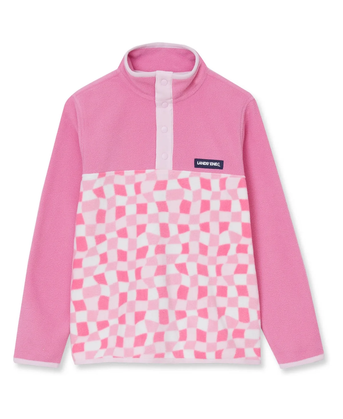 Anyweather Fleece Snap Neck Pullover by Lands' End