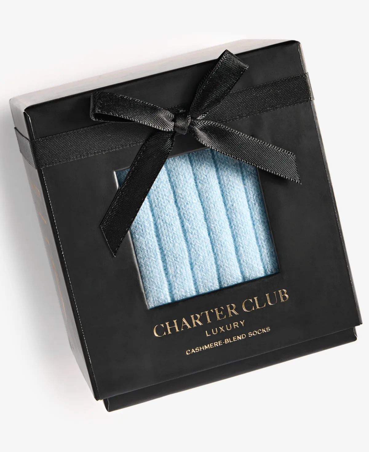 Boxed Cashmere-Blend Ribbed Crew Socks