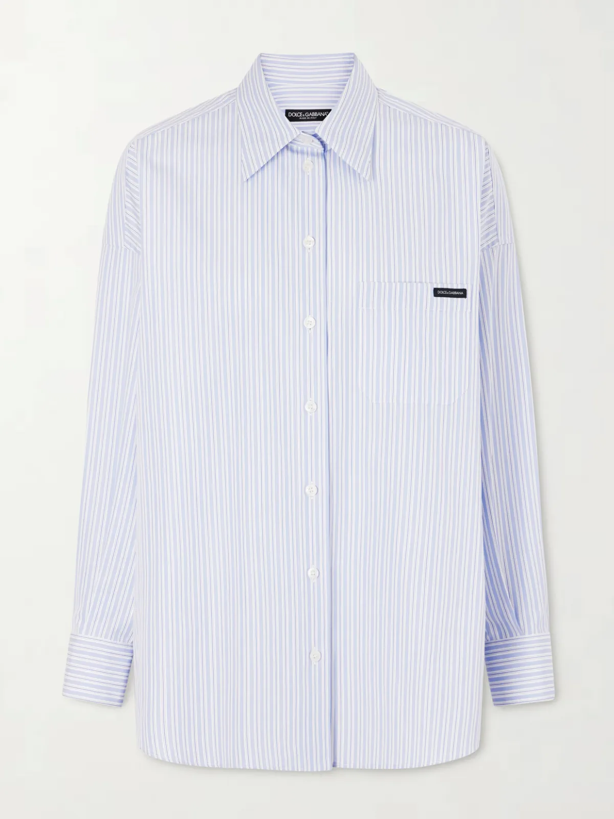 - Striped Cotton-poplin Shirt -