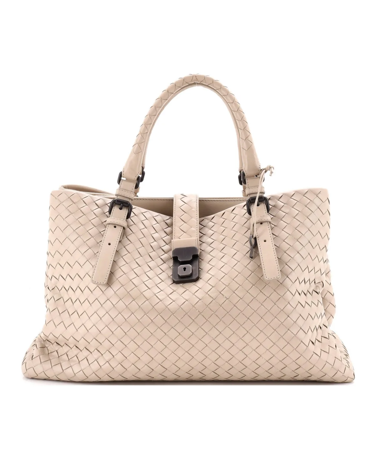 Pre-Owned Medium Roma Bag Intrecciato Nappa by Bottega Veneta