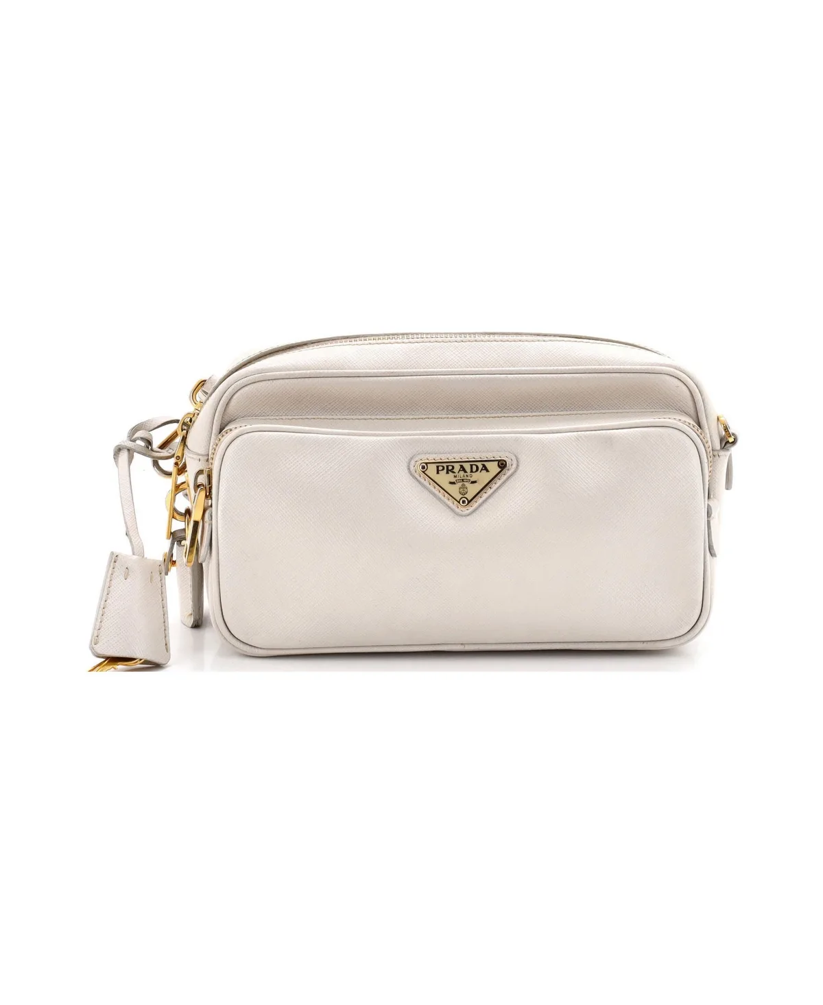 Pre-Owned Prada Small Front Pocket Crossbody Bag Saffiano Leather by Prada