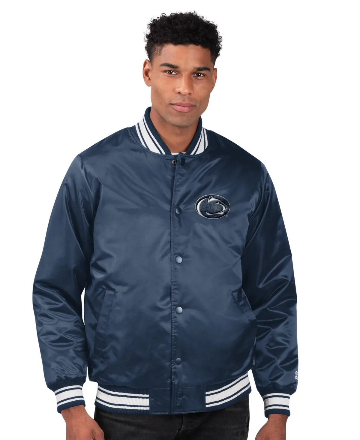 Penn State Nittany Lions Core Satin Varsity Full-Snap Jacket by Starter