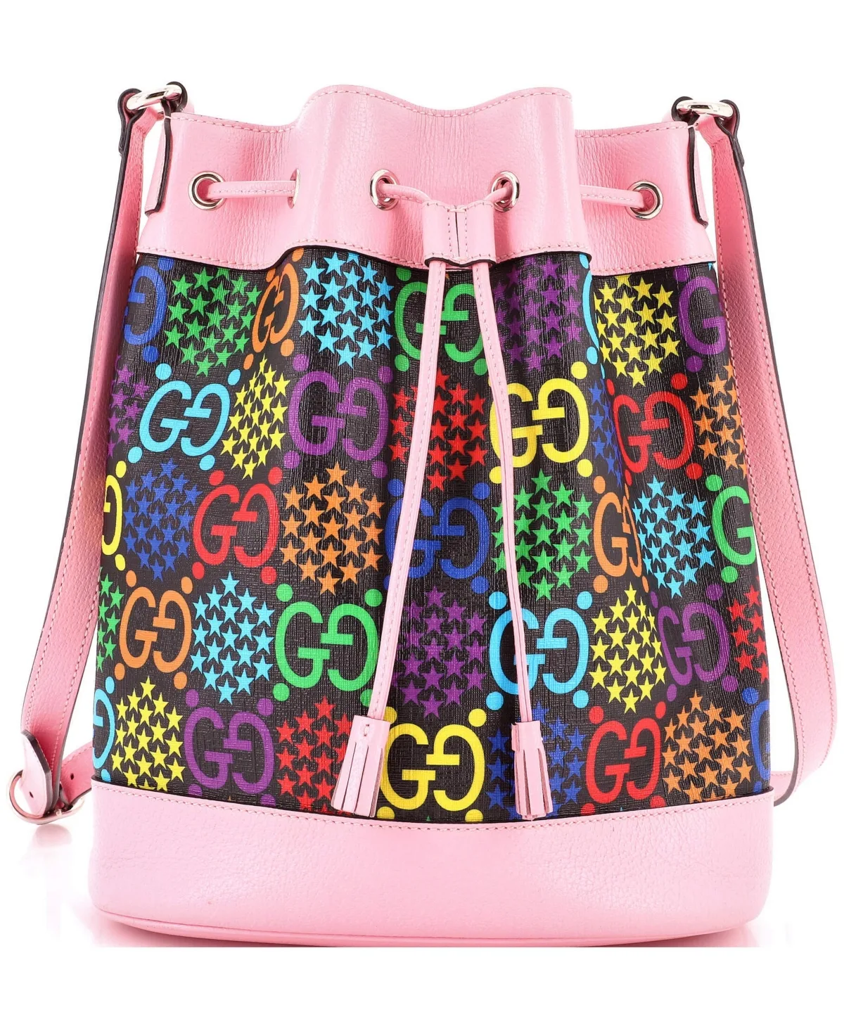 Pre-Owned Gucci Medium Bucket Bag Psychedelic Print Gg Coated Canvas by Gucci