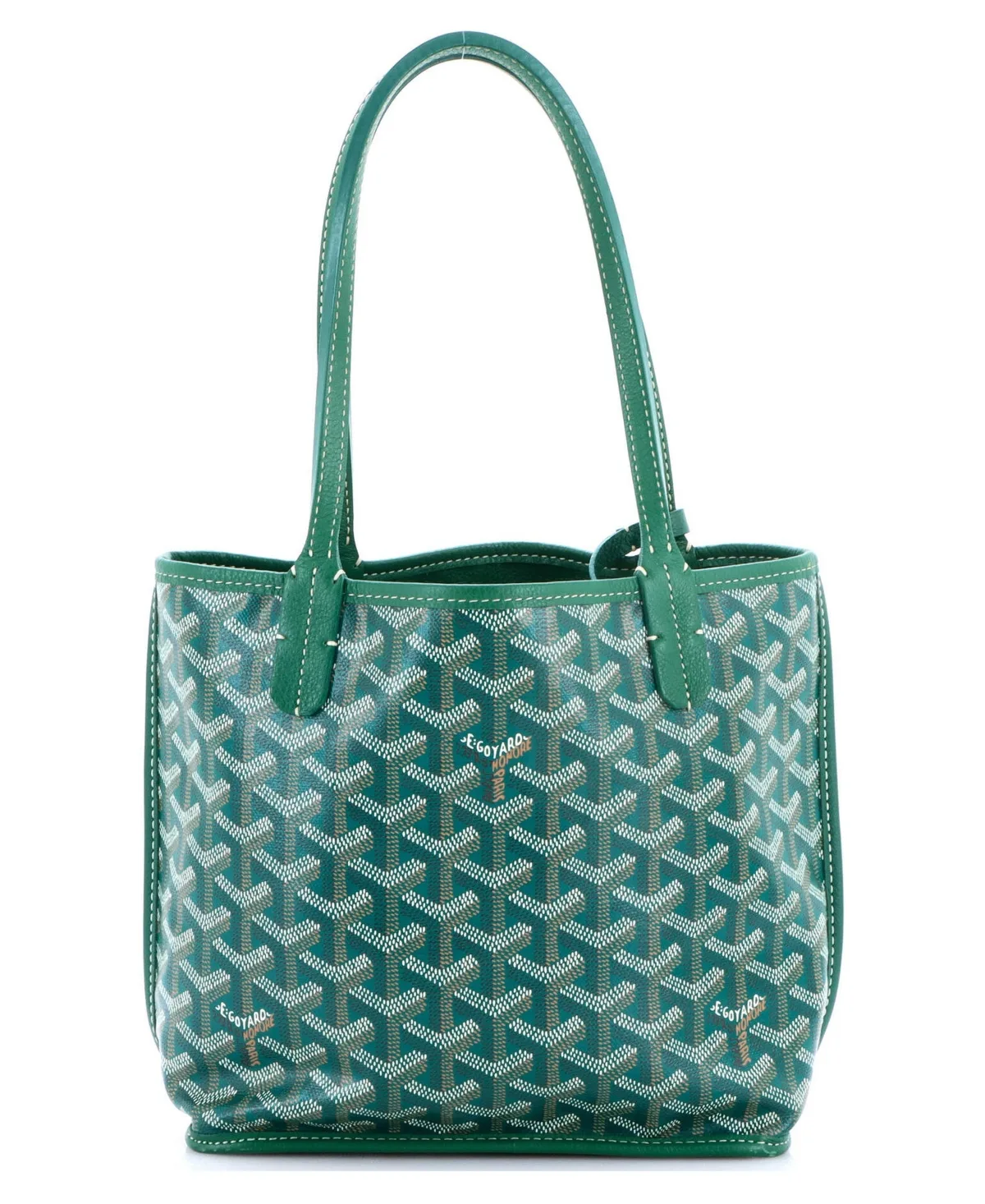 Pre-Owned Mini Anjou Reversible Tote Coated Canvas by Pre Owned Goyard