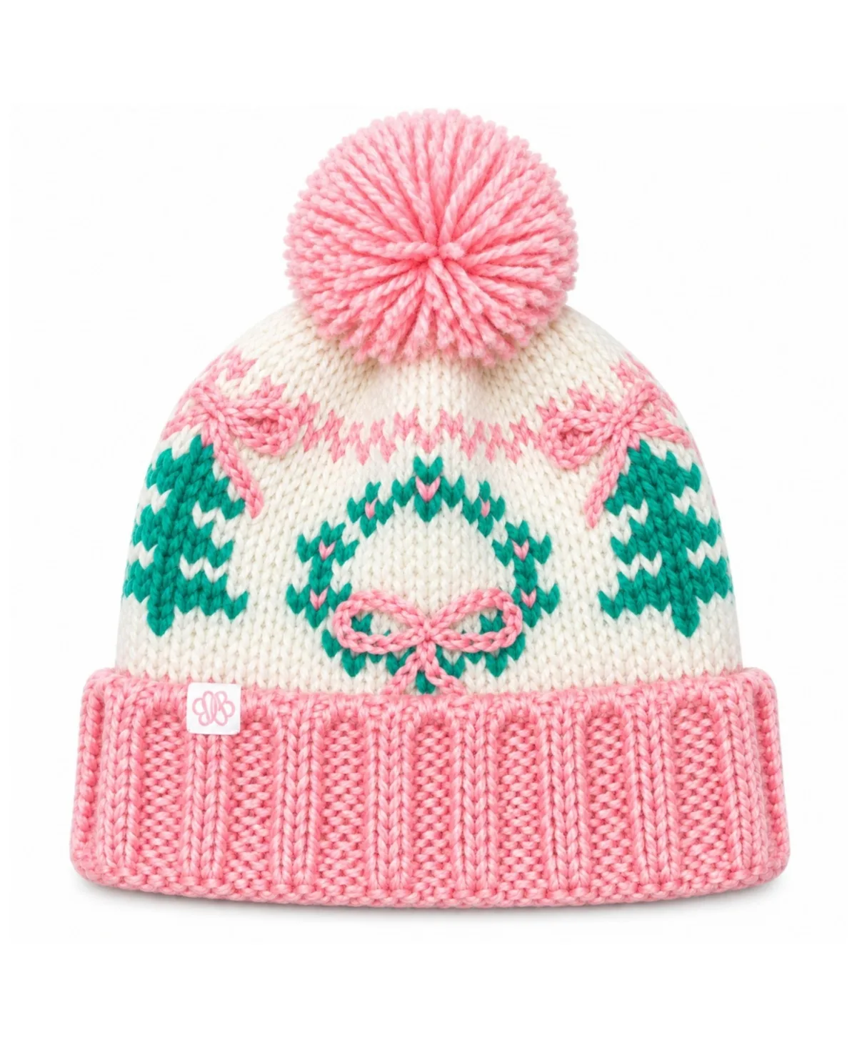 Holiday Wreath Bobble Beanie by Bits & Bows