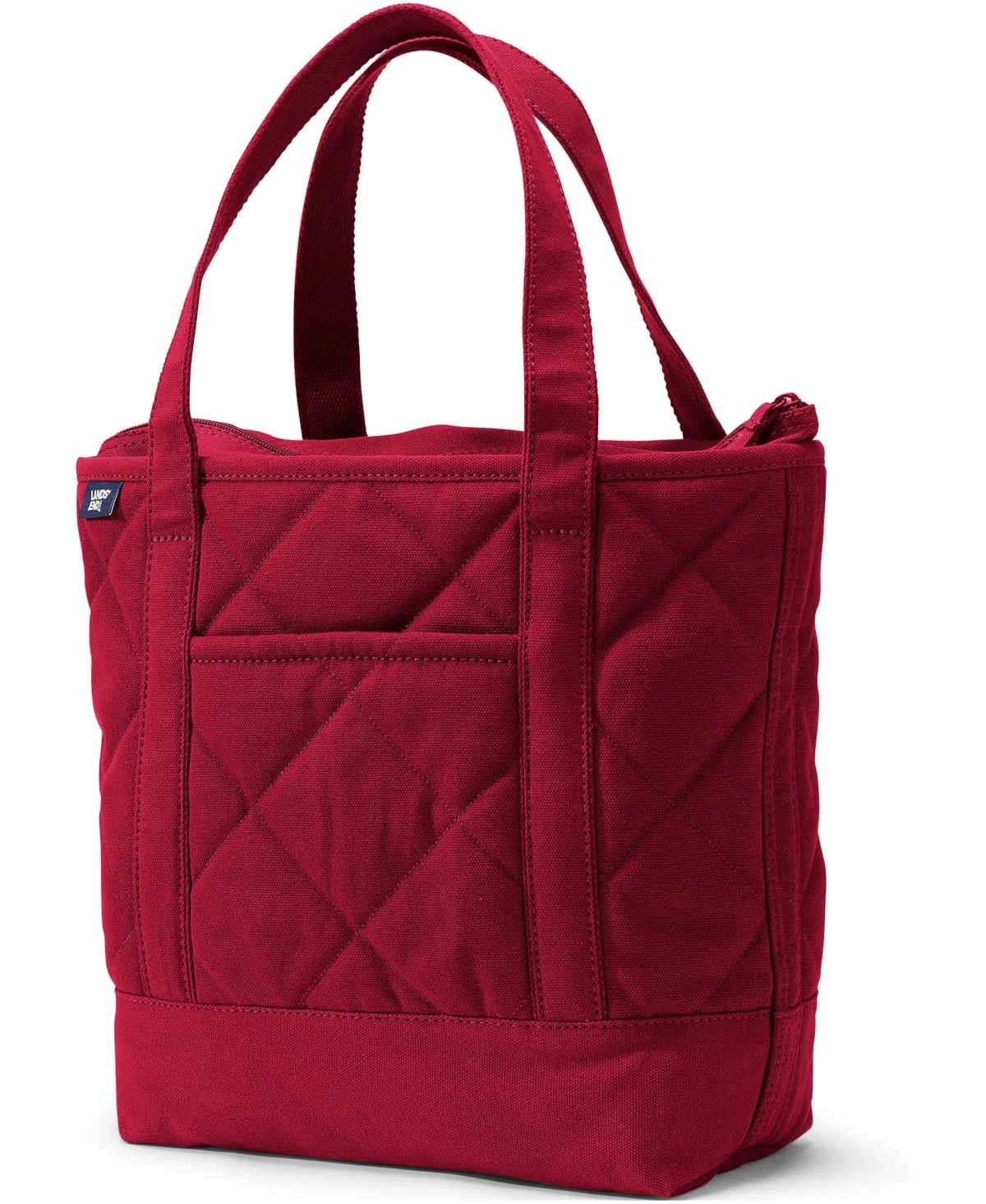 Medium Quilted Canvas Zip Top Tote by Lands' End