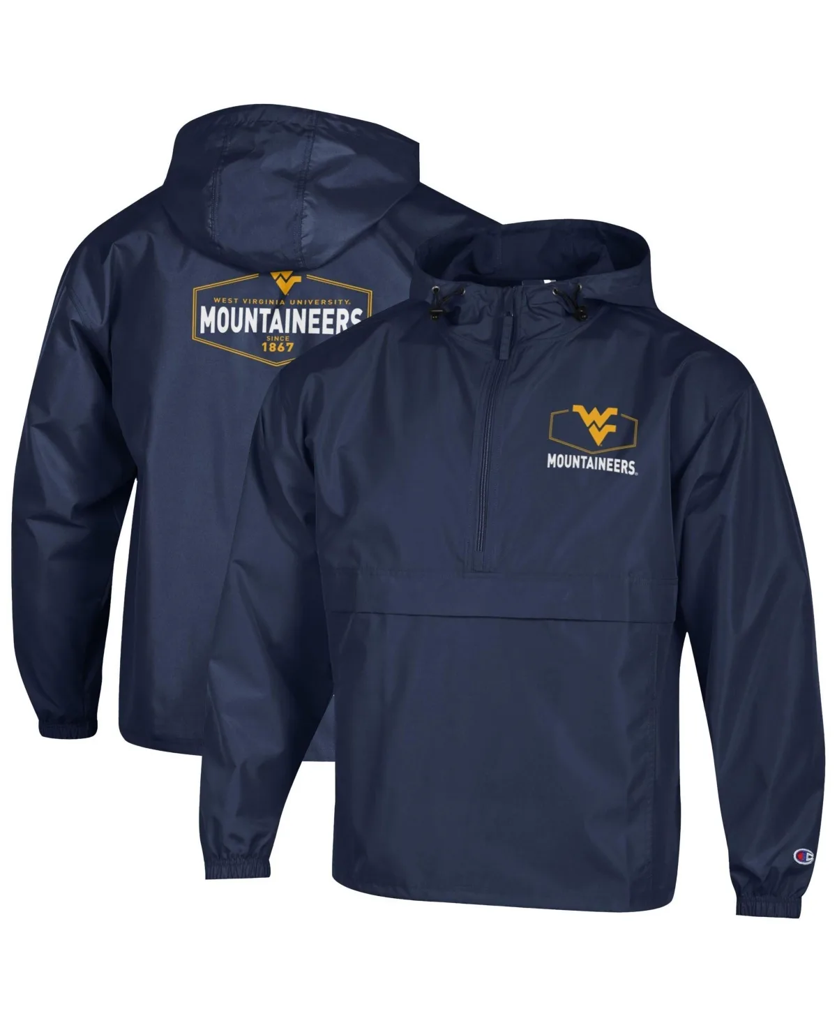 West Virginia Mountaineers Delay Packable Half-Zip Jacket by Champion