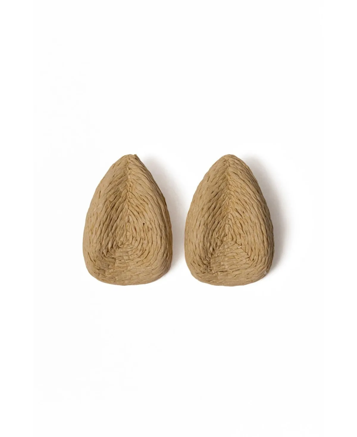 Beach Club Raffia Almond Earrings by Jluxlabel