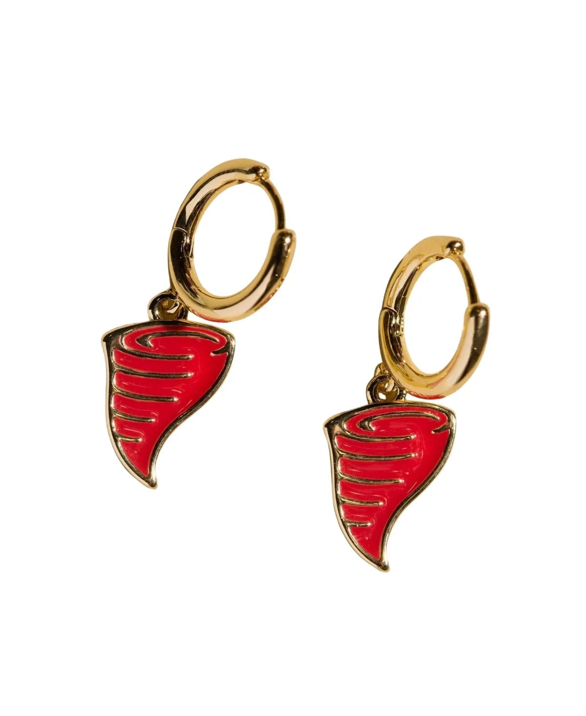 Gold-Tone Iowa State University Cyclone Huggie Earrings by Nickel & Suede