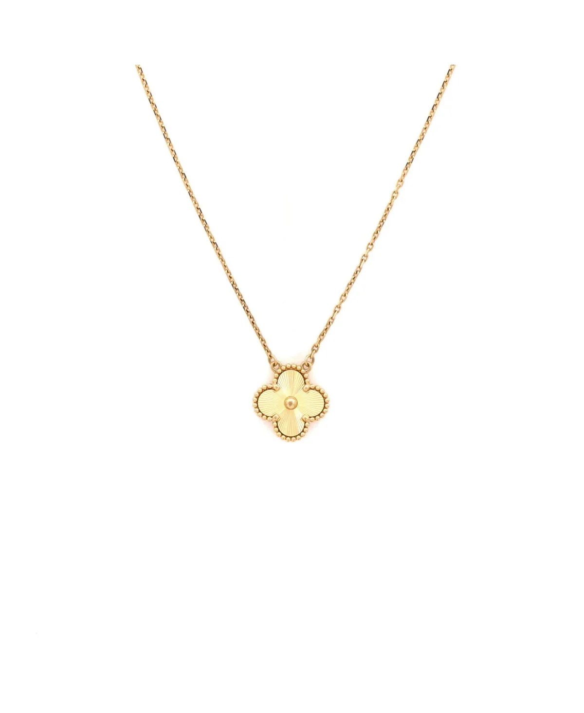 Pre-Owned Van Cleef and Arpels Vintage Alhambra Pendant Necklace - 18k Yellow Gold by Pre Owned Van Cleef & Arpels