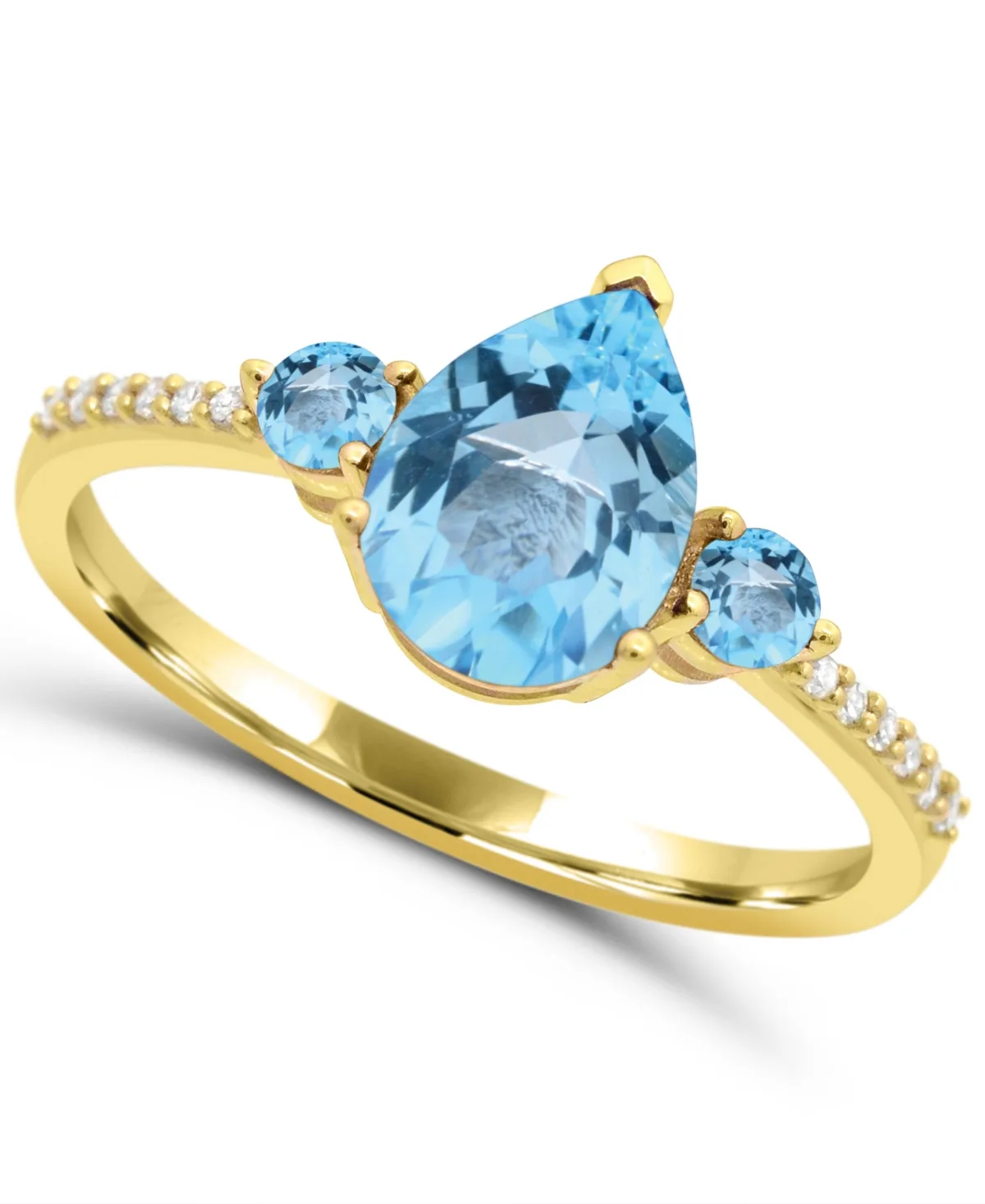 Topaz (1-1/6 ct. t.w.) and Diamond Accent Cocktail & Statement Ring in 14k Gold-Plated Sterling Silver by Macy's