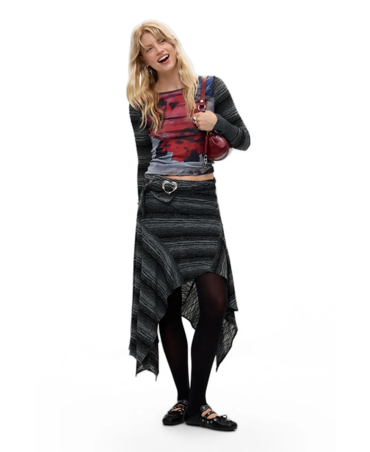 Asymmetric Knit Skirt by Desigual