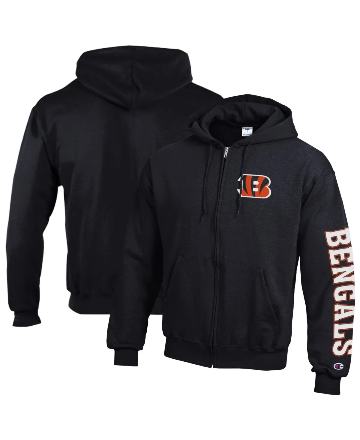 Cincinnati Bengals Powerblend Full-Zip Fleece Hoodie by Champion