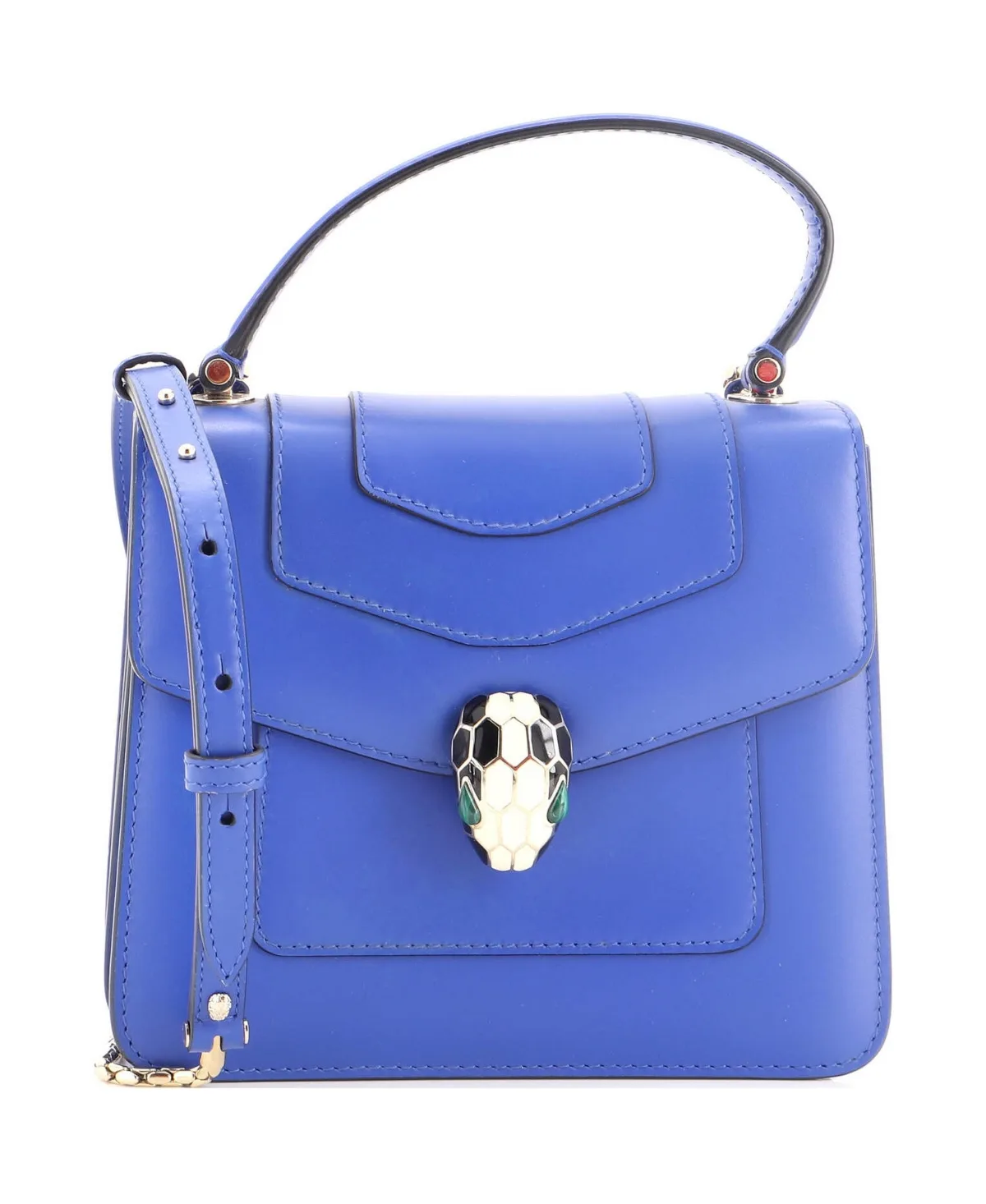 Pre-Owned Small Serpenti Forever Top Handle Bag Leather by BVLGARI