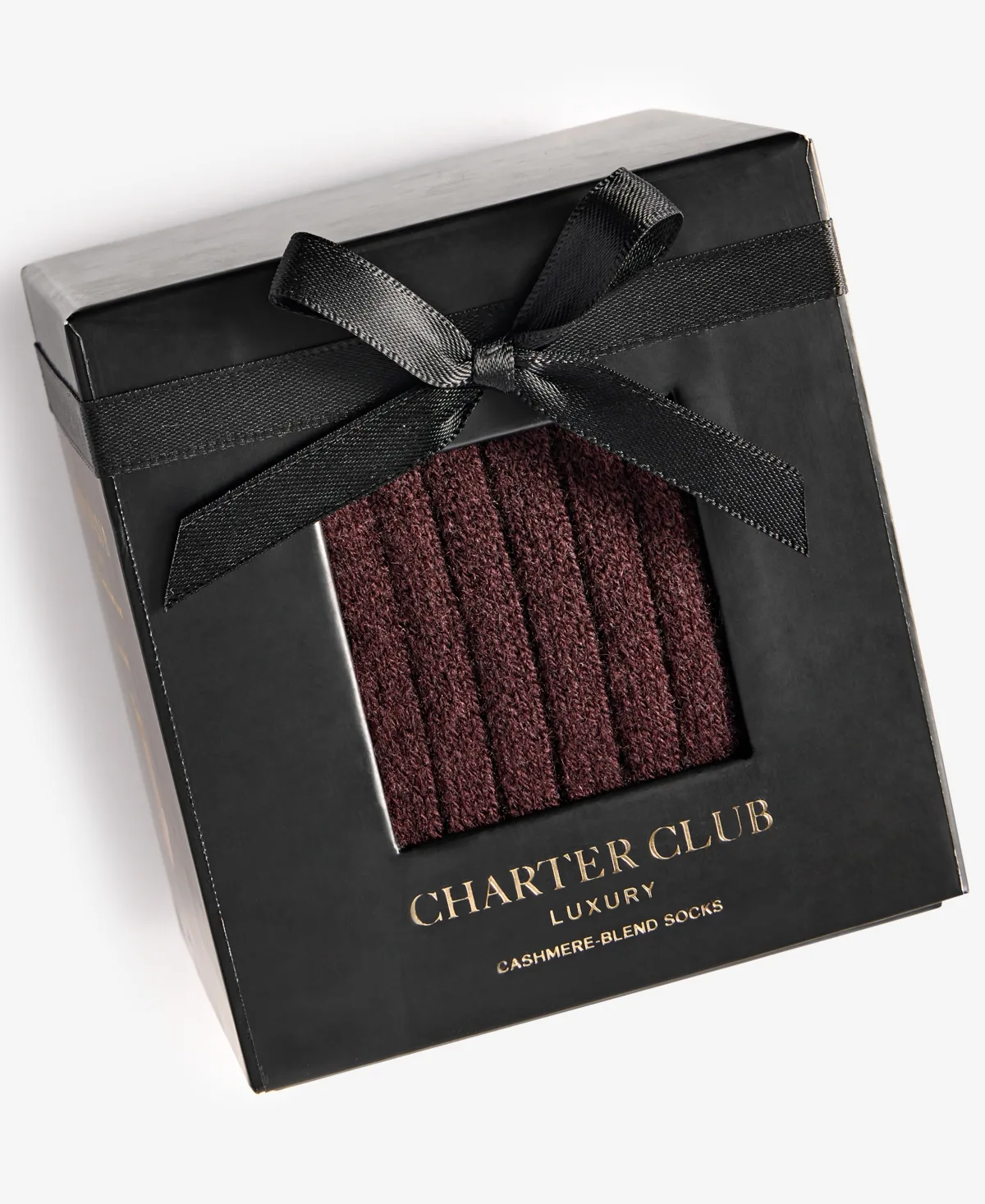 Boxed Cashmere-Blend Ribbed Crew Socks