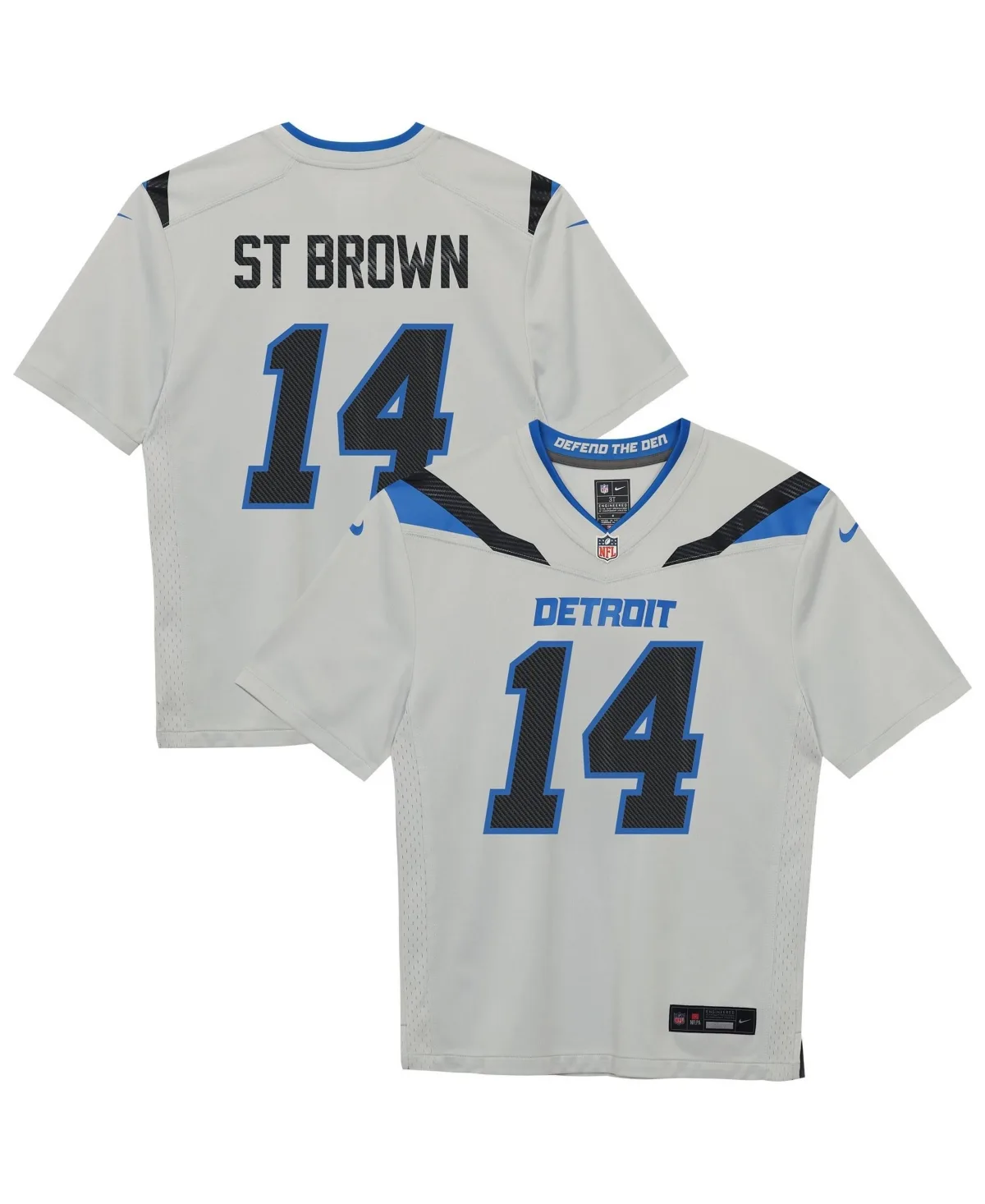 Amon-Ra St. Brown Silver Detroit Lions 2026 Rivalries Collection Game Jersey by Nike