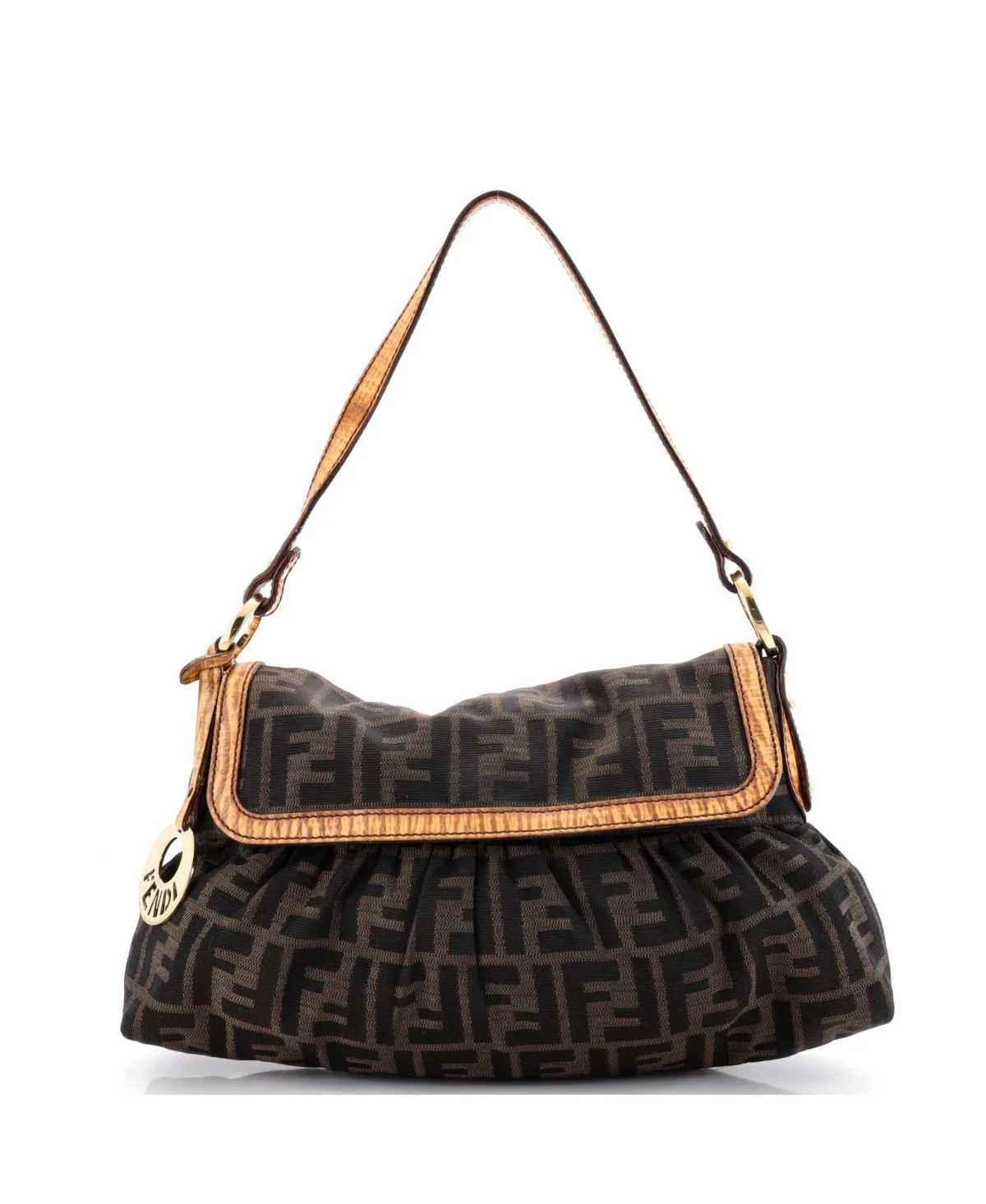 Pre-Owned Fendi Small Chef Flap Bag Zucca Canvas by FENDI