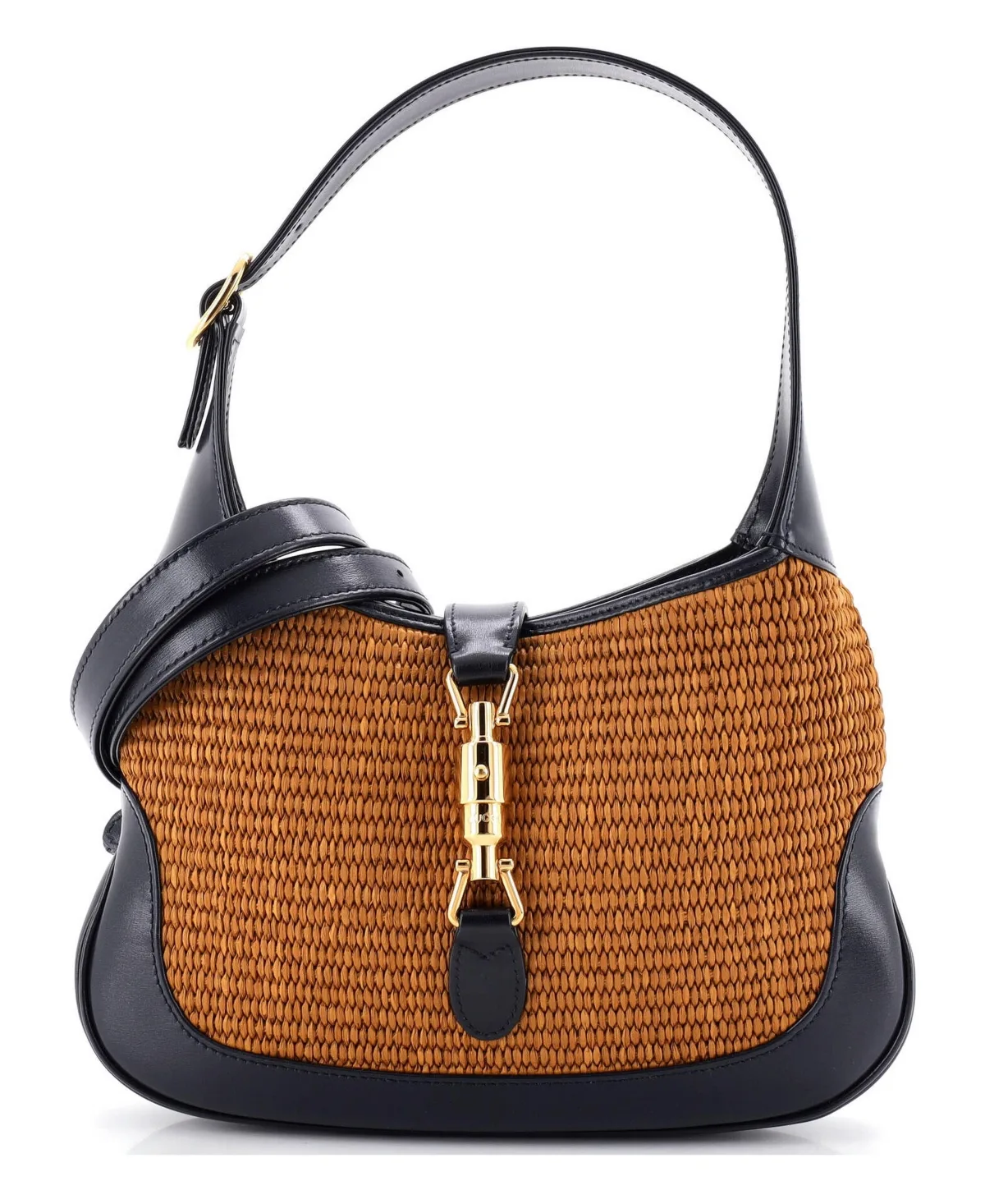 Pre-Owned Gucci Small Jackie 1961 Hobo Straw with Leather by Gucci