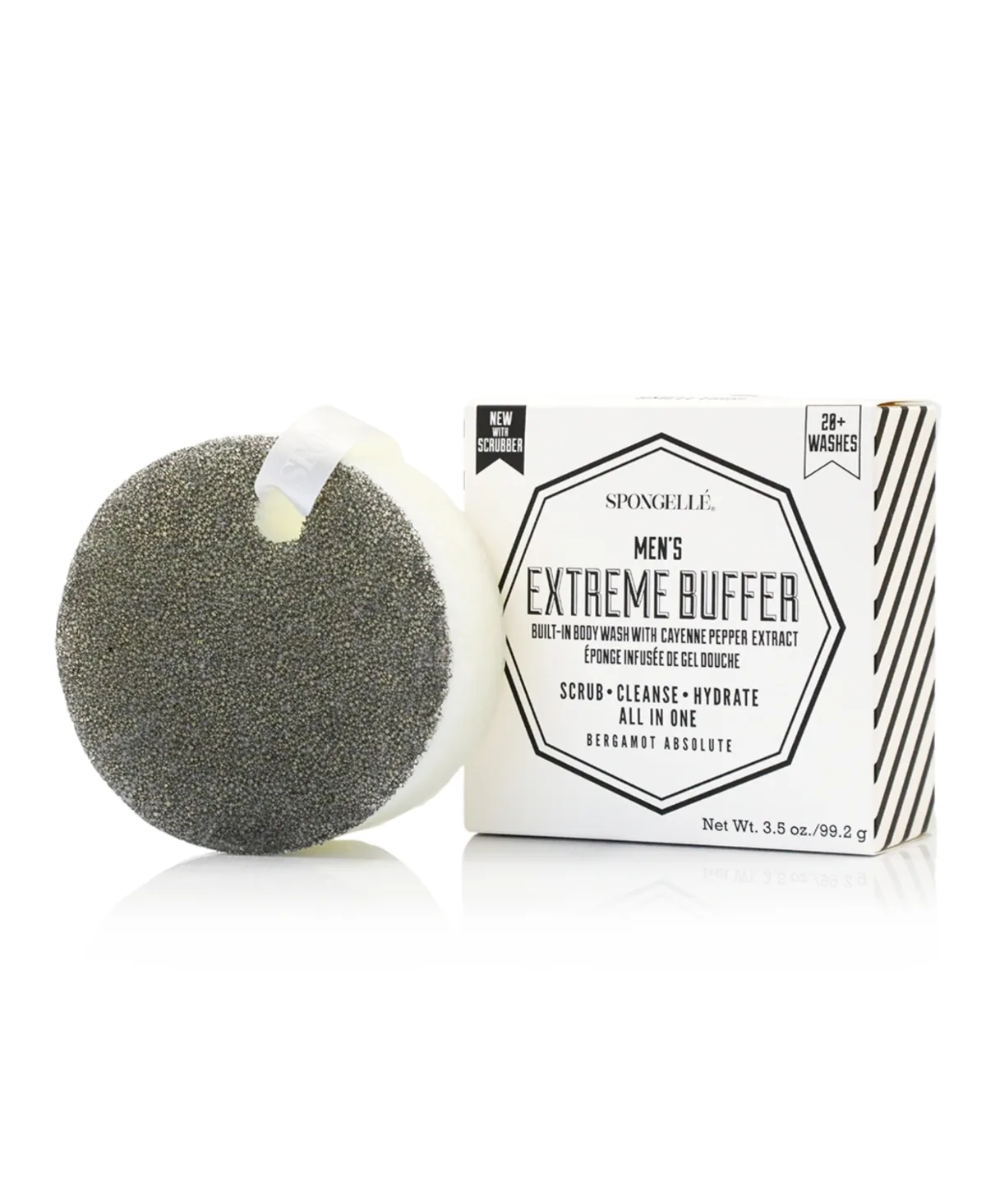 Extreme Buffer with Scrubber - Bergamot Absolute 3.5oz by Spongelle