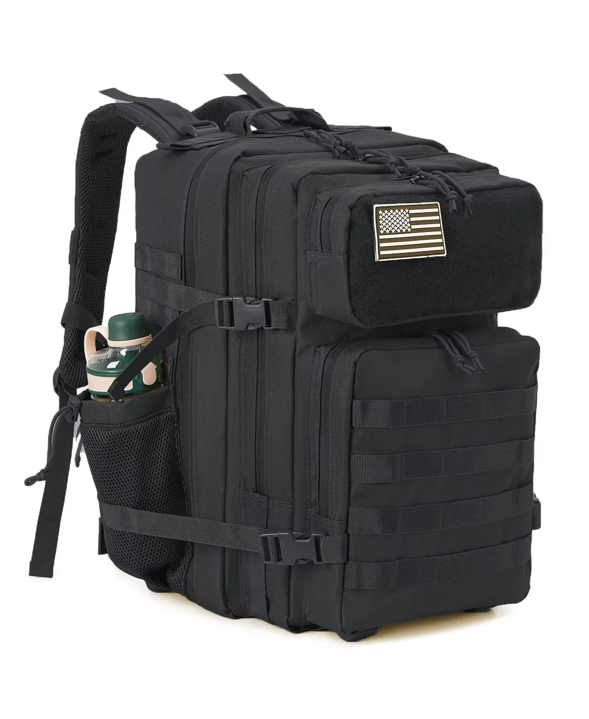 45L Outdoor Camping Molle Daypack Hiking Rucksack Bottle Holder by Aofar