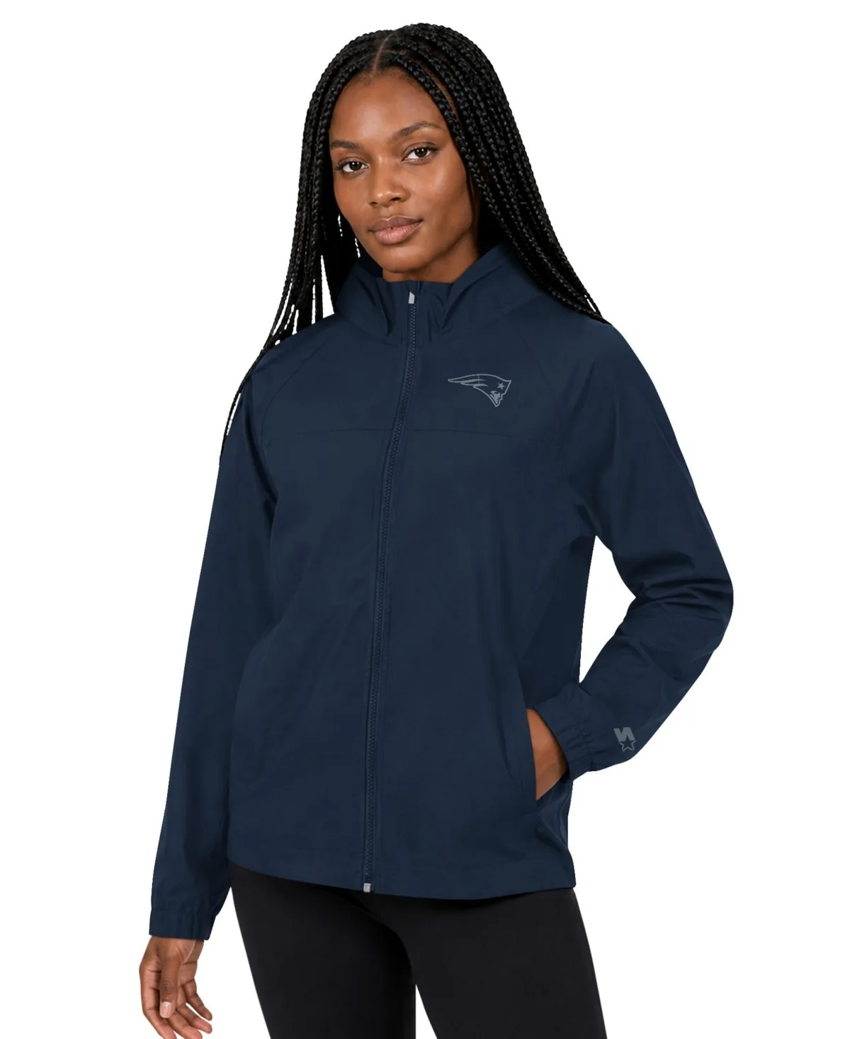 New England Patriots Athleisure Lightweight Full-Zip Raglan Jacket by Starter
