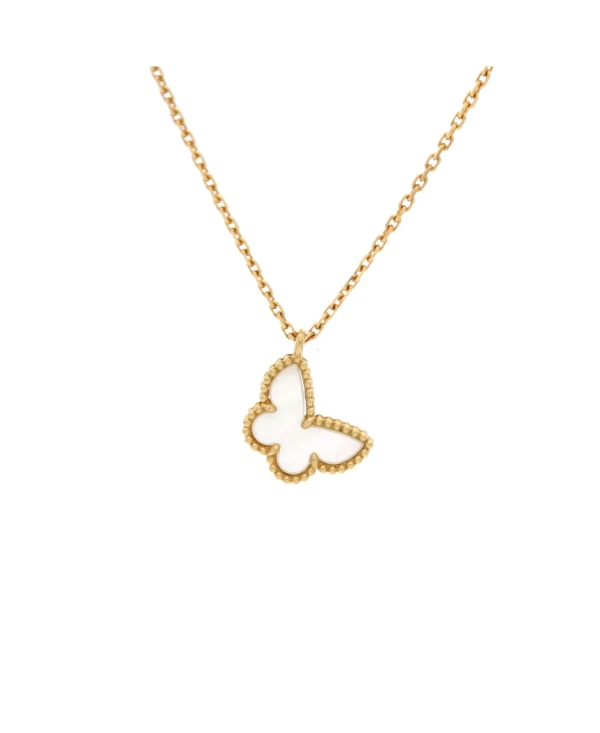 Pre-Owned Van Cleef and Arpels Sweet Alhambra Butterfly Pendant Necklace - 18k Yellow Gold