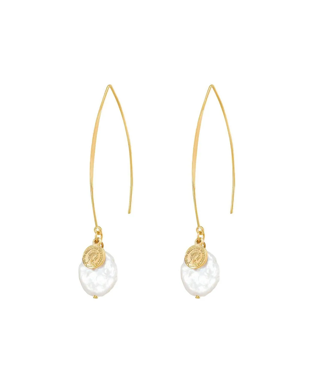 Imitation Pearl Dainty Samara Earrings by Bearfruit Jewelry