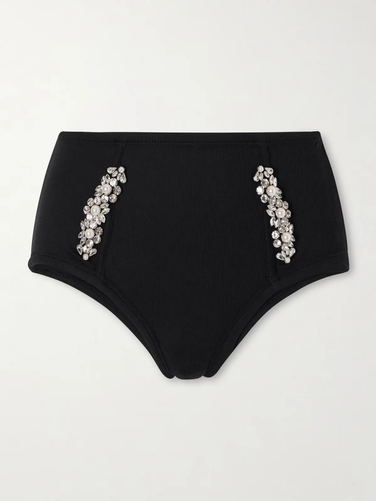 - Embellished Ribbed Shorts -