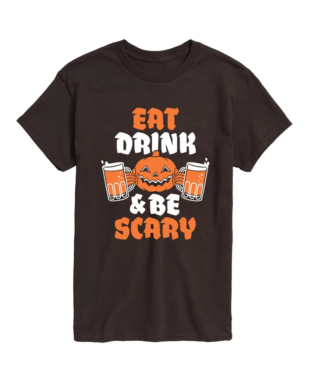 Eat Drink Be Scary Jackolantern Halloween Graphic T-Shirt